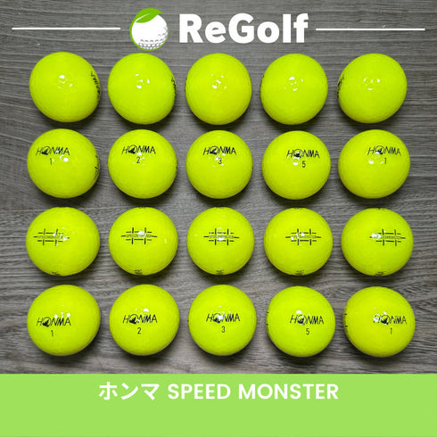 【中古】 ロストボール 本間ゴルフ ホンマ スピードモンスター イエロー 20球 Bランク ゴルフボール リゴルフ